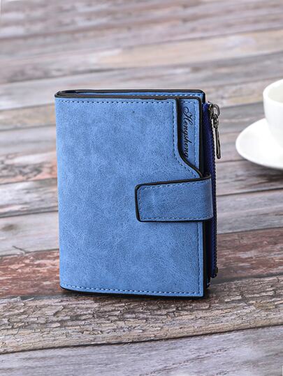 Vintage Matte Blue Clasp Wallet & Card Holder For Men Wallet Purse Wallet Small Wallet Men Wallet Leather