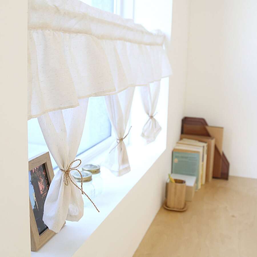 1 pieza Cortina ventana decorativo - Beis - Ver 1