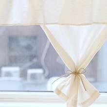 1 pieza Cortina ventana decorativo - Beis - Ver 5