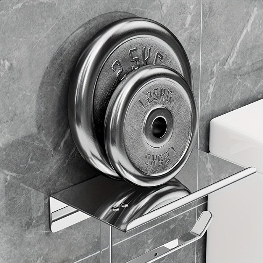 Selfadhesive Toilet Paper Holder With Phone Shelf, Screwin Wall