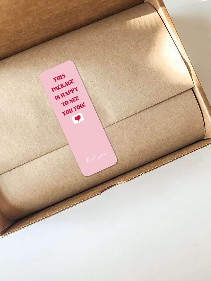 90 Pcs Thank You For Your Purchase Stickers Small Shop Gift Package Decor Sealing Personalized Labels - Pink - View 1