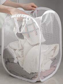 1pc Random Color Mesh Laundry Hamper - Multicolor - View 8