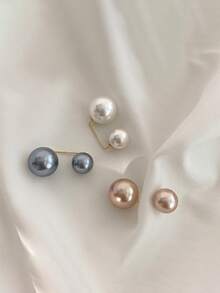 3pcs Của phụ nữ Dễ thương Ngọc trai Giả Trâm cài áo Đối với Trang trí váy - Nhiều màu - Xem 3