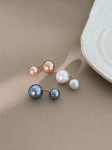3pcs Của phụ nữ Dễ thương Ngọc trai Giả Trâm cài áo Đối với Trang trí váy - Nhiều màu - Xem 2