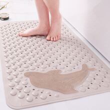 浴缸垫防滑橡胶淋浴带排水孔吸盘，快速轻松清洁，足部按摩，浴缸和隔间浴室适用，返校
