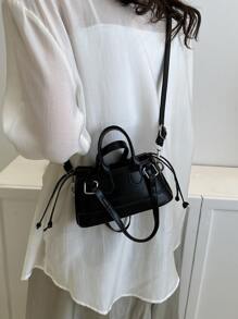 Mini Fashionable Ladies Handbag - Black - View 4