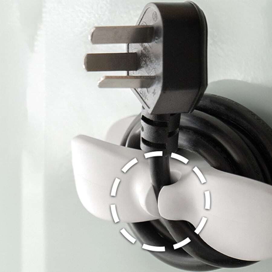1pc Kitchen Cable Organizer, Wallmounted Plug Fixator For Electronic