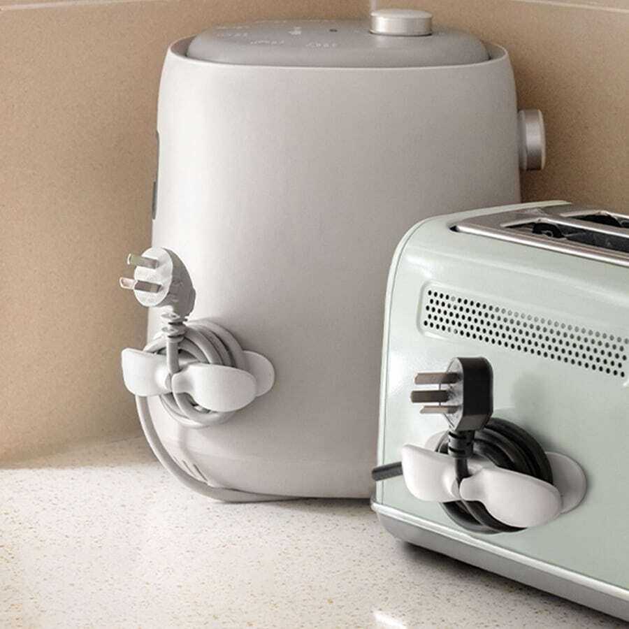 1pc Kitchen Cable Organizer, Wallmounted Plug Fixator For Electronic