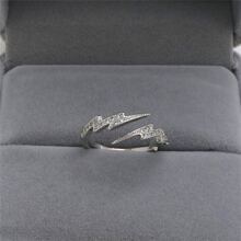 VKHK Cubic Zirconia Lightning Finger Rings For Women Wedding Jewelry