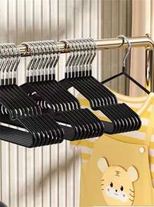1 Bộ Dày Chống Trơn Trượt Treo Móc Treo Quần Áo Traceless Quần Áo Định Hình Móc Treo Cho Trẻ Em - màu đen - Xem 5
