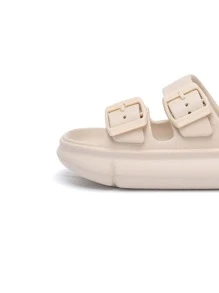 Men's Adjustable Home Outdoor Slippers With Eva Integral Formation Sole, Lightweight And Breathable - Beige - View 4