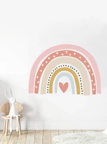 Heart & Rainbow Wall Stickers Self-adhesive Decals For Home Decor, Bedroom, Living Room - Multicolor - View 4