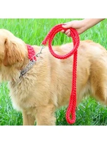 Correa Collar Perro Grande Gruesa Resistente Suave Larga - Rosado Sandía - Ver 5