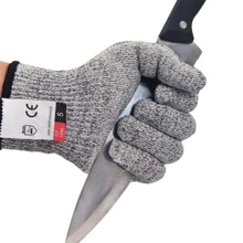 1 Paar schnittfeste Handschuhe in voller Fingerlänge, Campingausrüstung