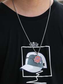 2入組/套彩色卡通字元設計中性情侶簡約風街頭服飾項鍊,60cm - 彩色 - 查看 2