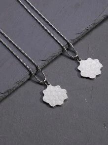 2入組/套彩色卡通字元設計中性情侶簡約風街頭服飾項鍊,60cm - 彩色 - 查看 3