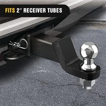 Car Trailer Hitch Ball Mount - Black - View 3