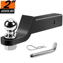 Car Trailer Hitch Ball Mount - Black - View 1