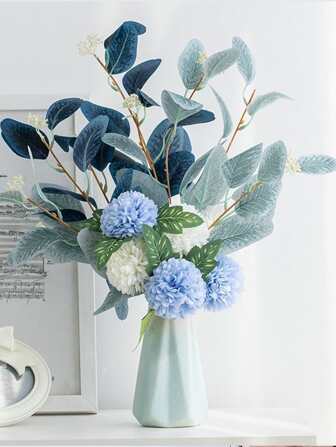 一束人造花花束人造假花植物絲綢塑料花卉裝飾品餐桌擺設婚禮派對家居秋季裝飾