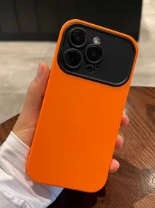 Two Tone Phone Case With Invisible Holder - Orange - View 3