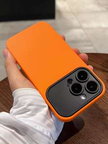 Two Tone Phone Case With Invisible Holder - Orange - View 2