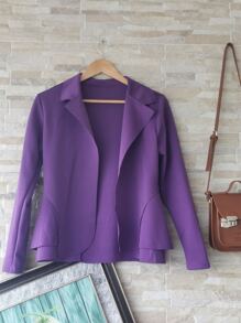 Women Blazers - Lilac Purple - View 1