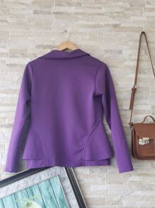 Women Blazers - Lilac Purple - View 2
