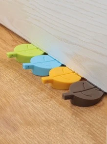 1pc Random Color Cartoon Rubber Door Stopper, Home Use Door Wedge And Buffering Door Card - Multicolor - View 2