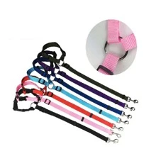 1 pieza rosado de mascota seguridad de coche cuerda , simple circular Anillo perro seguridad de coche Cinturón asiento trasero tracción Cinturón - Rosa - Ver 2