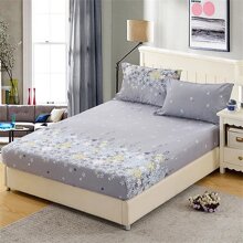 Floral Bedding Set 3pcs - 1 Fitted Sheet & 2 Pillowcases - Multicolor - View 1