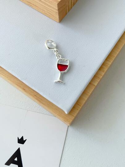 Delicarium Berloque para Pulseira Banhado a Prata 925 Taça de Vinho