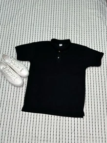 Men Polo Shirts - Black - View 3