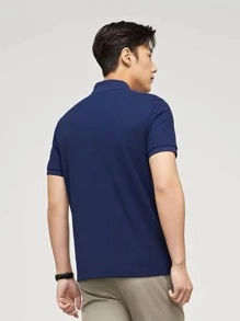 Men Polo Shirts - Màu xanh hải quân - Xem 2