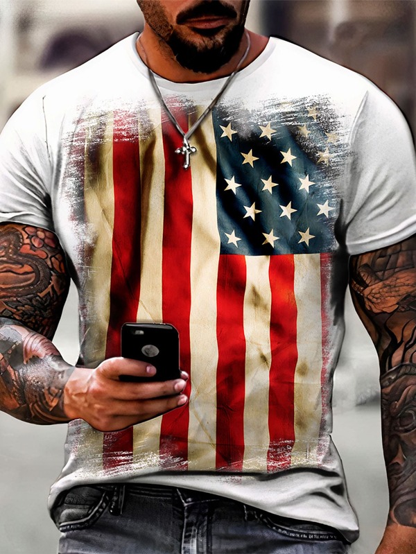 Camiseta Masculina Bandeira Estados Unidos USA