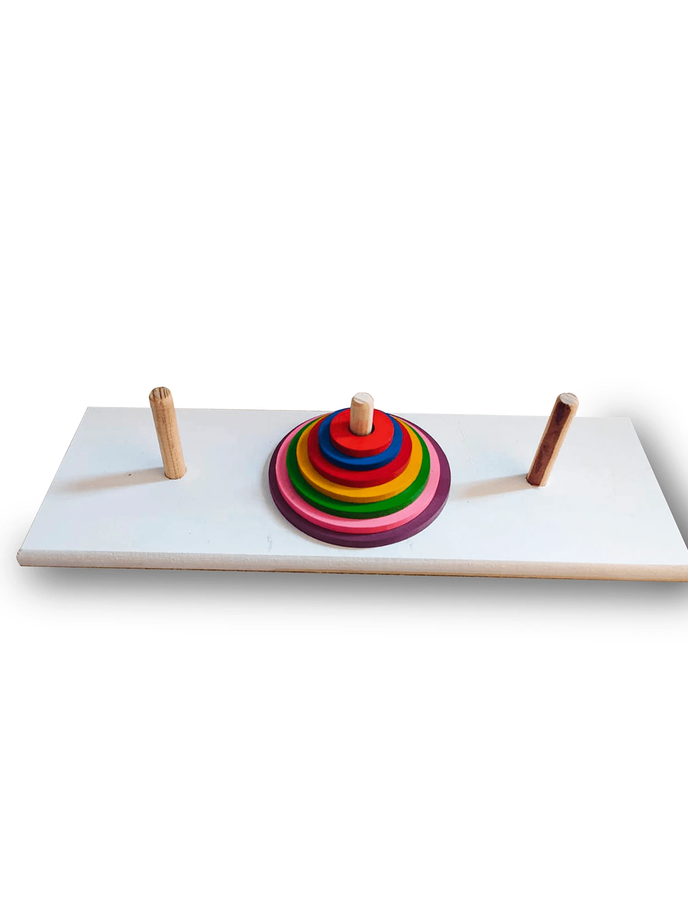 Torre De Hanoi 7 Aros Material Didáctico - Multicolor - Ver 1