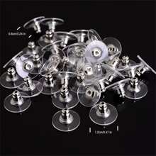 10pcs Bullet-shaped Color Retention Plating Earring Backs, Diy Jewelry Making Ear Stud Backs To Prevent Loss And Slipping