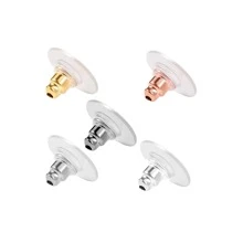 10pcs Bullet-shaped Color Retention Plating Earring Backs, Diy Jewelry Making Ear Stud Backs To Prevent Loss And Slipping