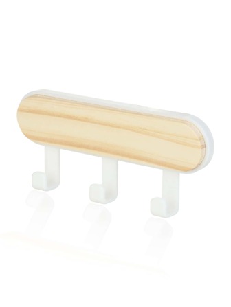 1 件实木挂钩，免钻木钩，门窗粘合，衣服，厨房墙壁，家用钥匙钩