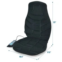 Lifezeal Massage Seat Cushion Back Massager W/ Heat & 6 Vibration Motors For Home - Black - View 10