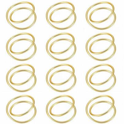 6 pezzi Portatovagliolo dorato