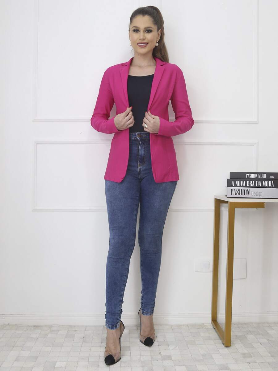 Women Blazers - Màu Hồng Tươi - Xem 1