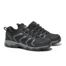 Men's Low Top Waterproof Hiking Shoes Trekking Trails Outdoor Work Shoes - 黑色 - 查看 1