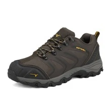 Men's Low Top Waterproof Hiking Shoes Trekking Trails Outdoor Work Shoes - màu nâu - Xem 2