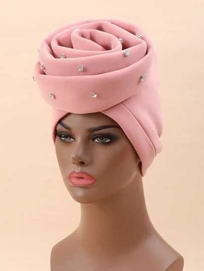 1入組鉚釘鑽石和花點綴帽子