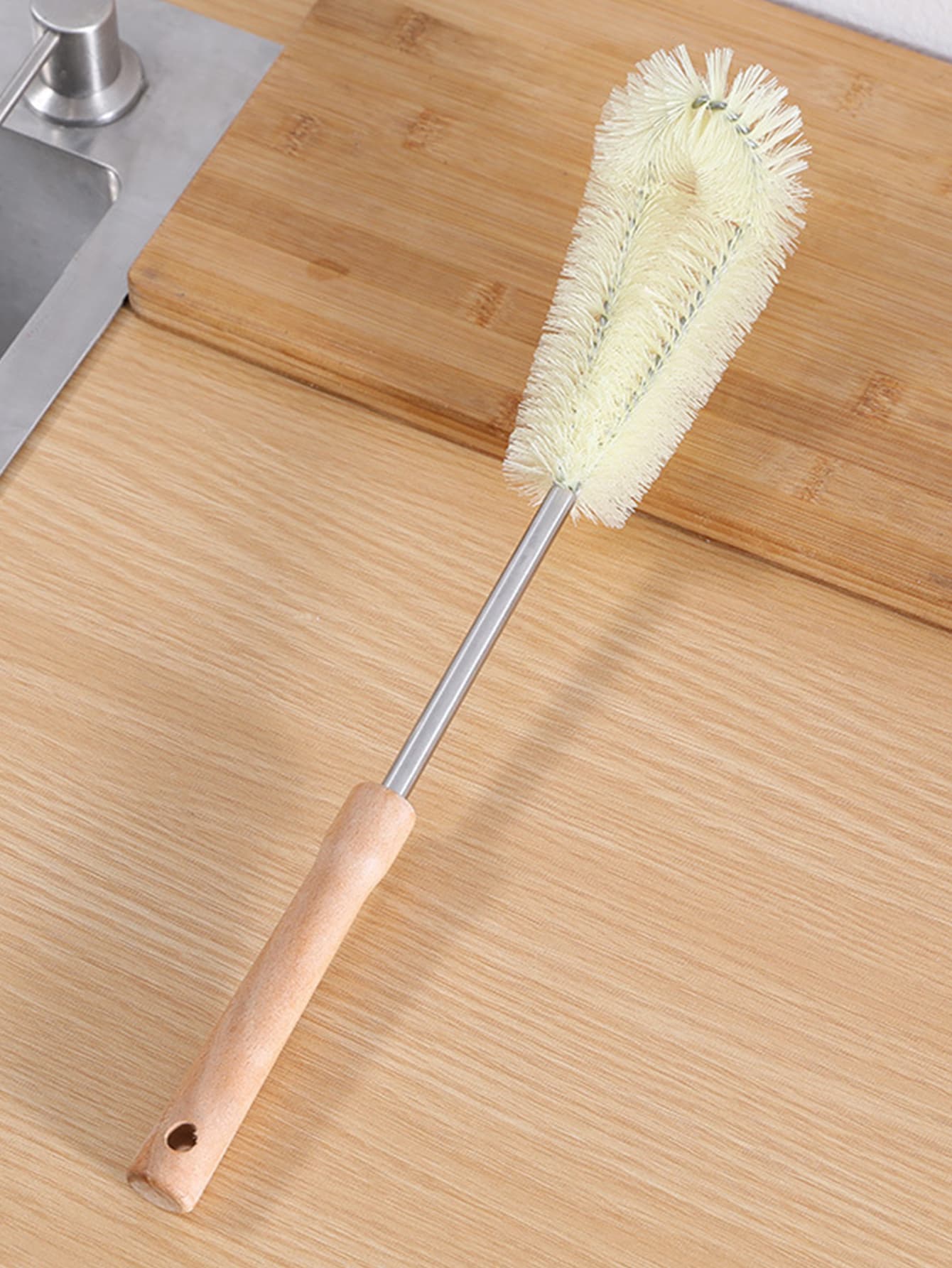 Longhandled Bottle Brush With Hard Bristles For Cleaning Cups, Tea