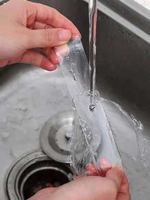 1個透明防水條,廚房和浴室防水防霉帶,廚房接縫密封帶,浴室馬桶槽角落貼紙,透明防水雙面膠帶 - 無色 - 查看 6