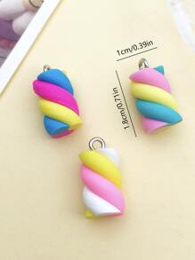 10pcs Fashion Cute Resin Colorful Candy DIY Pendant For Earring Necklace Jewelry Handmade Accessories Supplies
