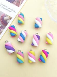10pcs Fashion Cute Resin Colorful Candy DIY Pendant For Earring Necklace Jewelry Handmade Accessories Supplies