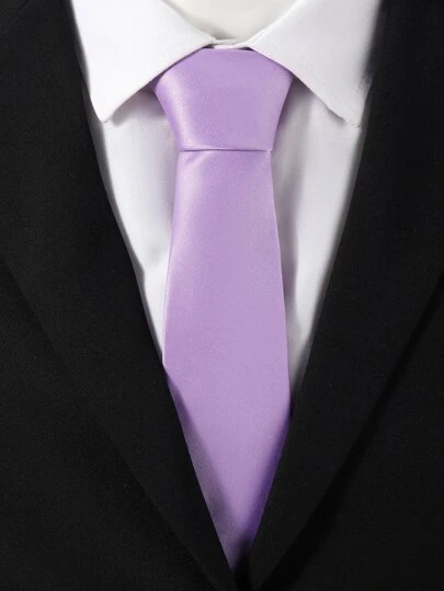 1 st matt platt enkel elegant slips, 7 cm bred, mångsidig för affärsmässiga formella kläder herrslips