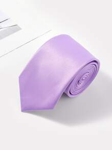 1 pieza Corbata elegante y sencilla mate plana, con un ancho de 7 cm, versátil para vestimenta formal de negocios